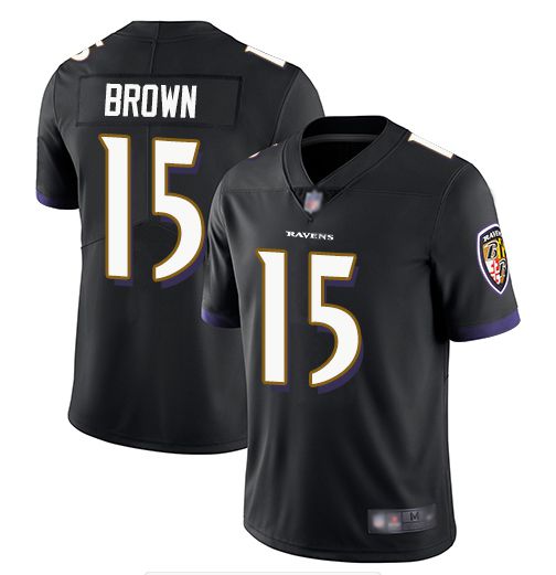 Men Baltimore Ravens #15 Brown Black Nike Vapor Untouchable Limited NFL Jerseys->baltimore ravens->NFL Jersey